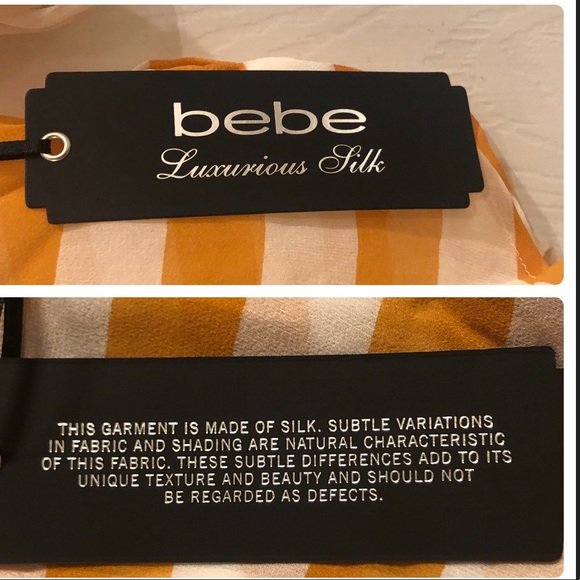 NWT 100% silk BEBE button down blouse - size XS - Picture 6 of 7